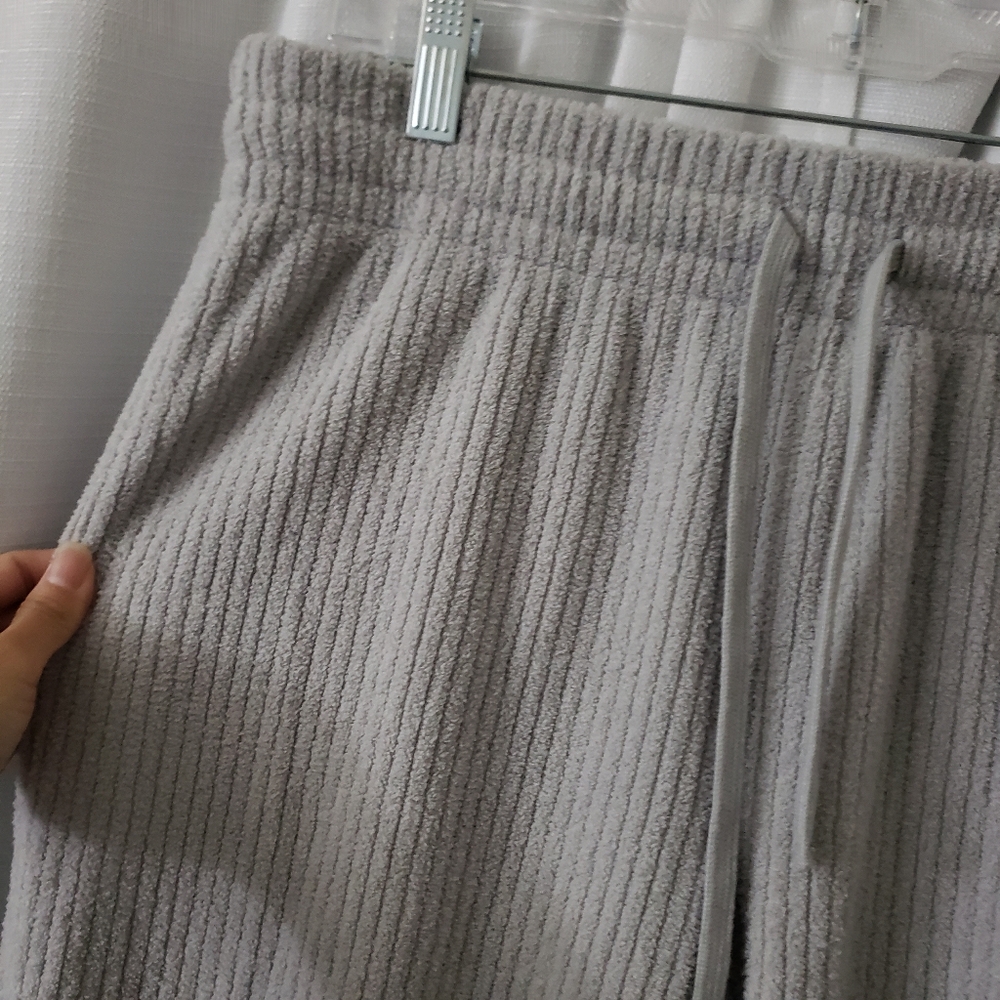 Large Life Rocks Light Gray Ribbed Sleep Pants - Picture 2 of 8